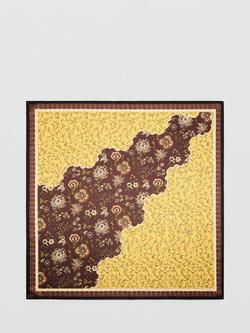 Mango Floral Cascade Square Scarf, Pastel Yellow, Pastel Yellow