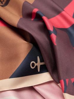 Mango Luxe Nautical Square Scarf, Red - view 2, Red