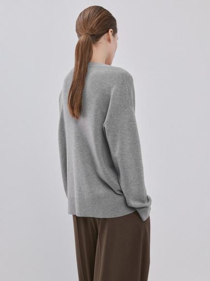 Mango V-Neck Draped Cardigan - view 2, Grey