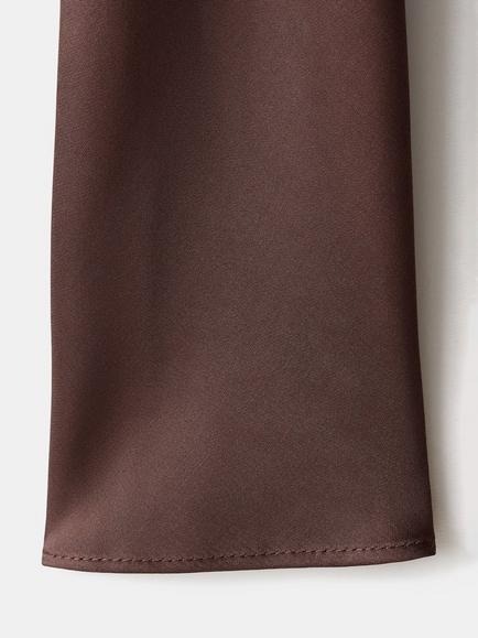 Mango Bias Silhouette Maxi Dress, Brown - view 2, Brown