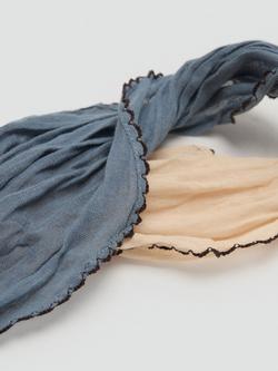 Mango Stitch Trim Airy Scarves, Set of 2, Blue - view 2, Blue