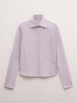 Mango Sculpted Tailored Shirt, Lilac, Lilac