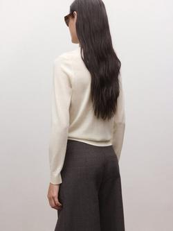 Mango Crew Neck Pure Wool Jumper - view 2, Raw