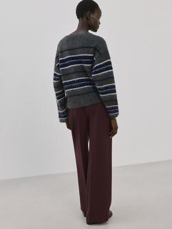 Mango Mid Rise Belted Tailored Trousers - view 2, Wine