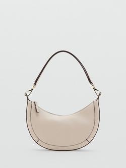 Mango Crescent Shoulder Bag, Off White