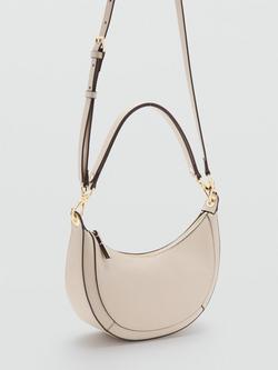 Mango Crescent Shoulder Bag - view 2, Off White