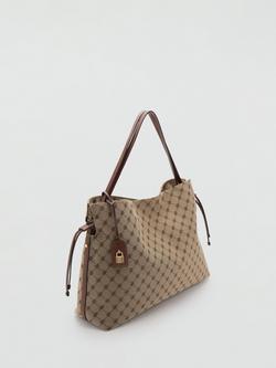 Mango Monogram Shoulder Bag, Leather - view 2, Leather