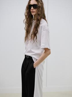 Mango Mid Rise Belted Tailored Trousers - view 2, Black