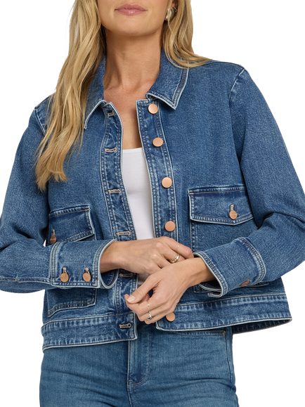 NYDJ Oversized Pocket Denim Jacket, Salton, Salton