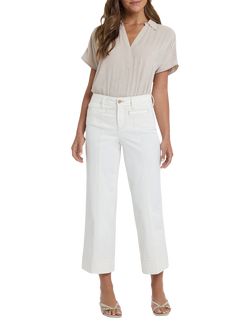NYDJ Teresa Front Seam Wide Leg Ankle Jeans, Vintage White, Vintage White