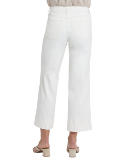 NYDJ Teresa Front Seam Wide Leg Ankle Jeans, Vintage White - view 2, Vintage White