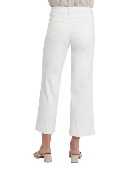 NYDJ Teresa Front Seam Wide Leg Ankle Jeans, Vintage White - view 2, Vintage White