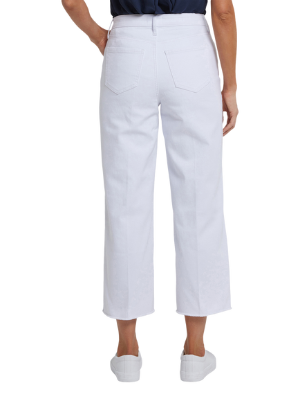 NYDJ Coco Relaxed Wide Leg Crop Jeans - view 2, Optic White
