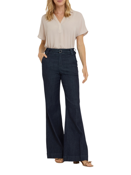 NYDJ Mia High Rise Palazzo Jeans, Rinse, Rinse