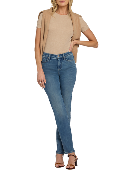 NYDJ No Gapper™ Marilyn Straight Jeans, Breezy Palms