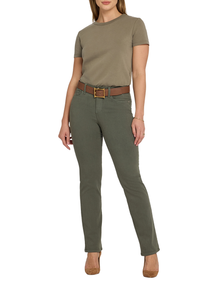 NYDJ No Gapper™ Marilyn Straight Jeans, Desert Green