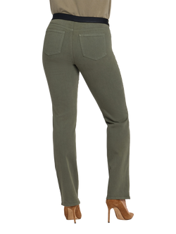 NYDJ No Gapper™ Marilyn Straight Jeans - view 2, Desert Green