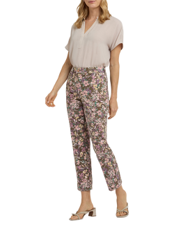 NYDJ Marilyn Floral Straight Ankle Jeans, Earth Blooms, Earth Blooms
