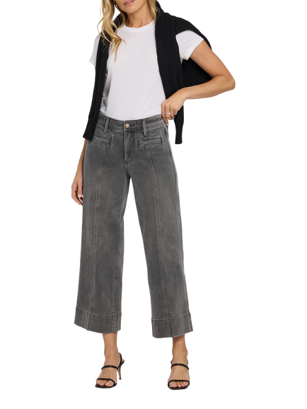 NYDJ Teresa Front Seam Wide Leg Ankle Jeans, Dusty Ash, Dusty Ash