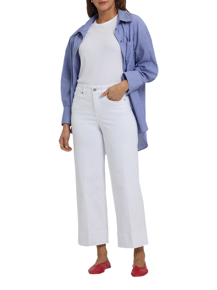 NYDJ Teresa Wide Leg Ankle Jeans, Optic White, Optic White