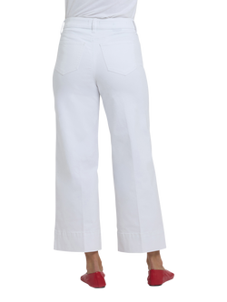 NYDJ Teresa Wide Leg Ankle Jeans, Optic White - view 2, Optic White