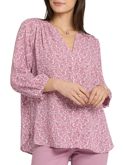 NYDJ Pintuck Blouse, Destiny Ditsy