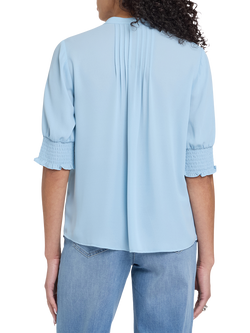 NYDJ Pleated Short Sleeve Top, Starlight - view 2, Starlight
