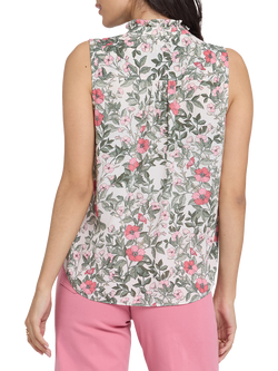 NYDJ Ruffle Neck Primrose Garden Top, Primrose Garden - view 2, Primrose Garden