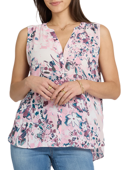 NYDJ Pintuck Floral Dreams Sleeveless Top, Multi, Multi