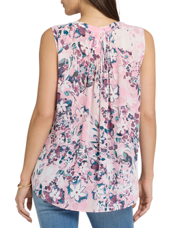 NYDJ Pintuck Floral Dreams Sleeveless Top, Multi - view 2, Multi