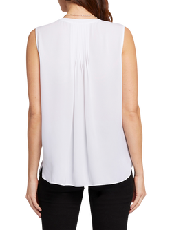 NYDJ Pintuck Sleeveless Top, Optic White - view 2, Optic White