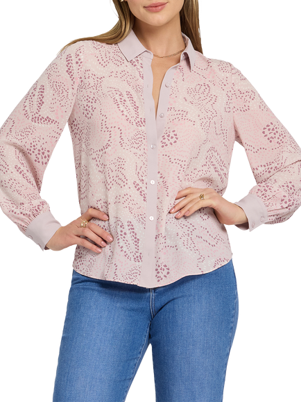NYDJ Taylor Blouse, Rock Flower, Rock Flower