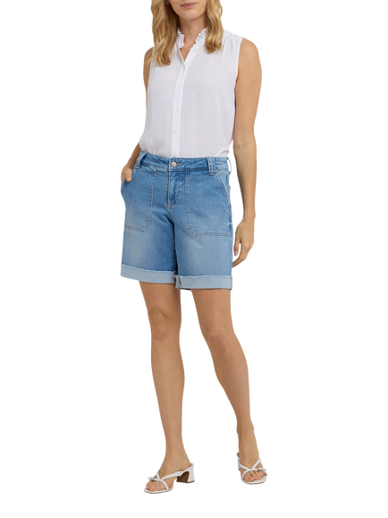 NYDJ Diana Cuffed Relaxed Denim Shorts, Vista Lakes, Vista Lakes