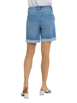 NYDJ Diana Cuffed Relaxed Denim Shorts, Vista Lakes - view 2, Vista Lakes