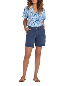 NYDJ Diana Cuffed Denim Shorts, Vintage Navy