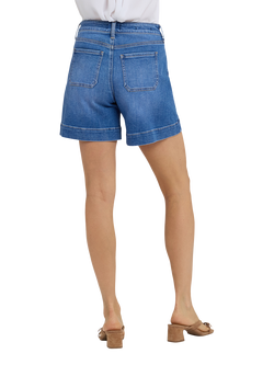 NYDJ Ella Pocket Detail Denim Shorts, Salton - view 2, Salton