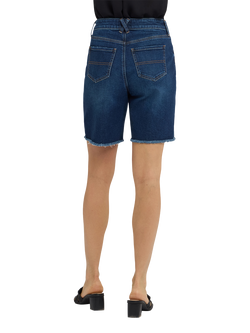 NYDJ Erin High Rise Frayed Hem Denim Shorts, Desert Shoreline - view 2, Desert Shoreline