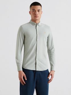 Farah Cotton Brewer Long Sleeve Slim Fit Stripe Shirt, Farah Jade