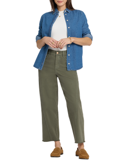 NYDJ Alyssa Relaxed Cropped Jeans, Desert Green, Desert Green