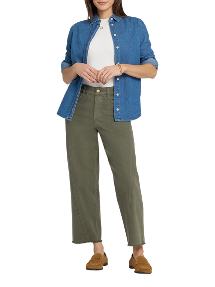 NYDJ Alyssa Relaxed Cropped Jeans, Desert Green, Desert Green