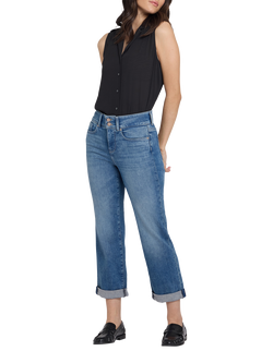 NYDJ Bailey Relaxed Straight Cropped Jeans in Re-New™ Denim, Breezy Palms