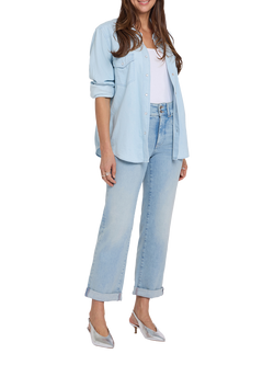 NYDJ Bailey Relaxed Straight Cropped Jeans in Re-New™ Denim, Keys View