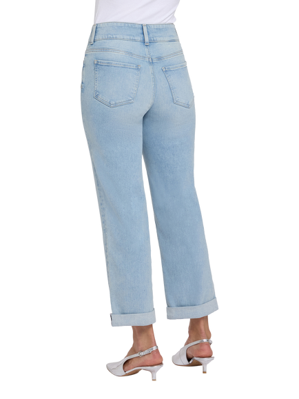 NYDJ Bailey Relaxed Straight Cropped Jeans in Re-New™ Denim - view 2, Keys View