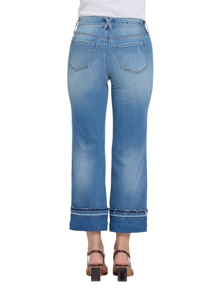 NYDJ Bailey Relaxed Straight Ankle Jeans, Port Sea - view 2, Port Sea