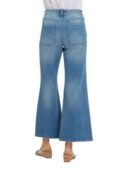 NYDJ Mia Palazzo Ankle Grazer Jeans, Port Sea - view 2, Port Sea