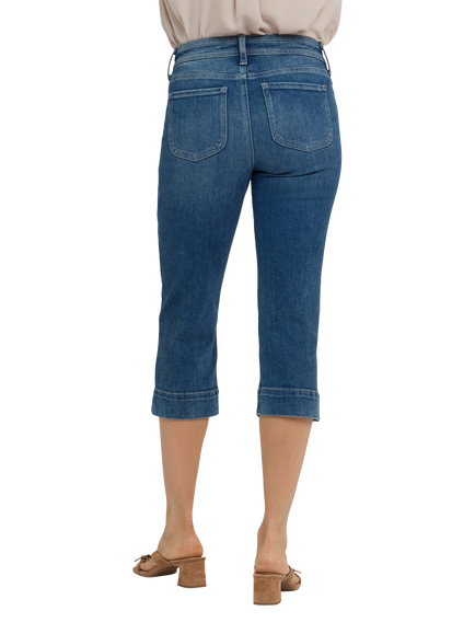 NYDJ Marilyn Straight Crop Jeans in Re-New™ Denim - view 2, Breezy Palms