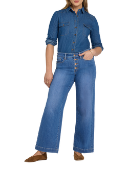 NYDJ Teresa Wide Leg Jeans, Blue Paradise, Blue Paradise
