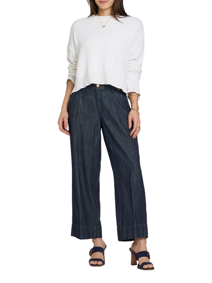 NYDJ Teresa Wide Leg Ankle Jeans, Dark Indigo