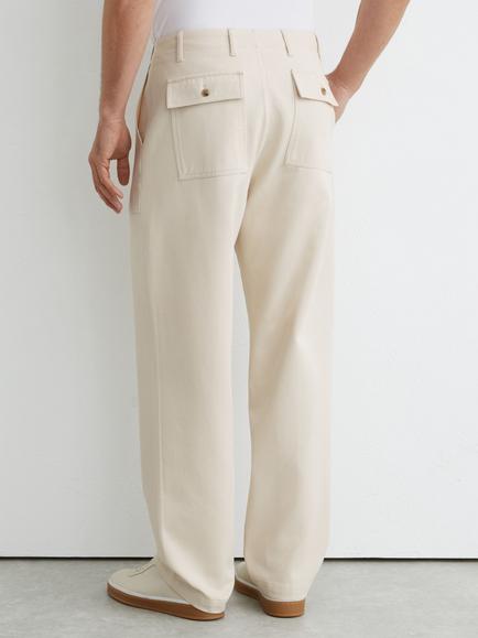 Reiss Dilan Relaxed Fit Trousers, Stone - view 2, Stone