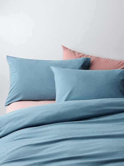 John Lewis Warm & Cosy Brushed Cotton Duvet Cover Set, Nordic Blue